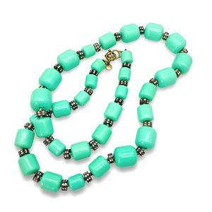 J Crew Green Beaded Necklace